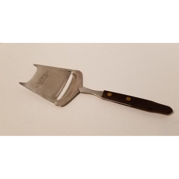 Vintage Stainless Steel Cheese Plane Slicer -Meat Knife - Planer Wood Handle #5 - Picture 1 of 6